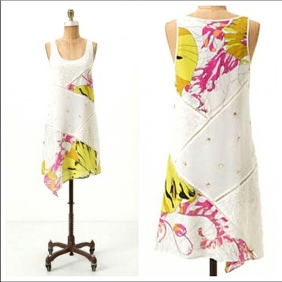 Anthropologie Dresses & Skirts - Anthropologie-Leifnotes-Patchwork Silk Blend Dress